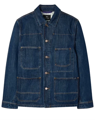 Paul Smith - Dark-Wash Denim Chore Jakke - Colour Wash
